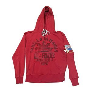Roots Of Fight Boxing Thrilla In Manilla Medium Hoodie Ali Frazier Distressed